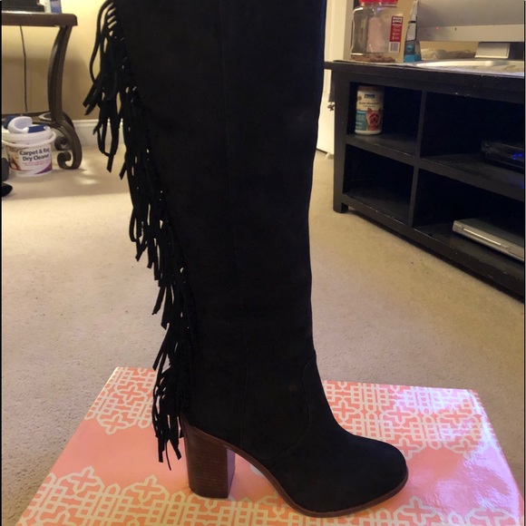 Nwt Back Suede Fringe Boots | Poshmark